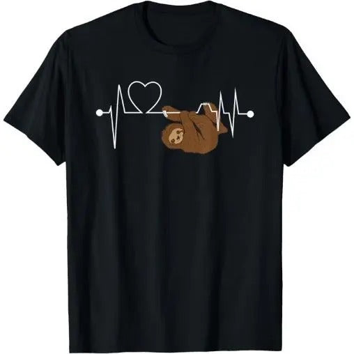 Funny Sloth Heart Heartbeat Sloths Lover Gift Women Girls T-Shirt  Made in USA Hoodie, Sweatshirt | TeeBloomCo.com