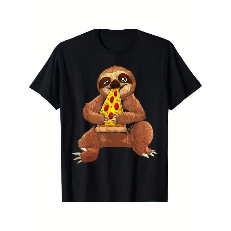 Funny Sloth Pizza Design For Pepperoni Pizza Lover T-Shirt made in usa Hoodie, Sweatshirt | TeeBloomCo.com
