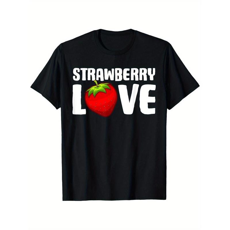 Funny Strawberry Design For Men Women Love Strawberries T-Shirt,  cotton, Holiday Gift, In-store explosion, A lot of...