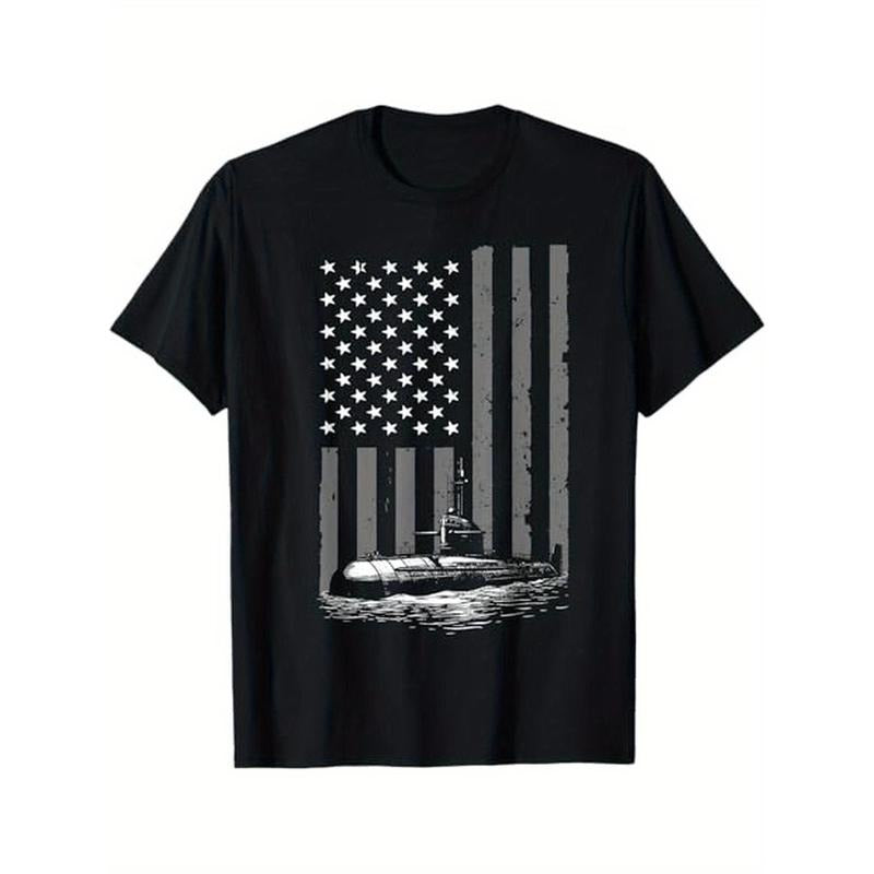 Funny Submarine Design For Men Submariner Submarine Veteran T-Shirt, 100% Cotton, Halloween Thanksgiving Christmas Gift...