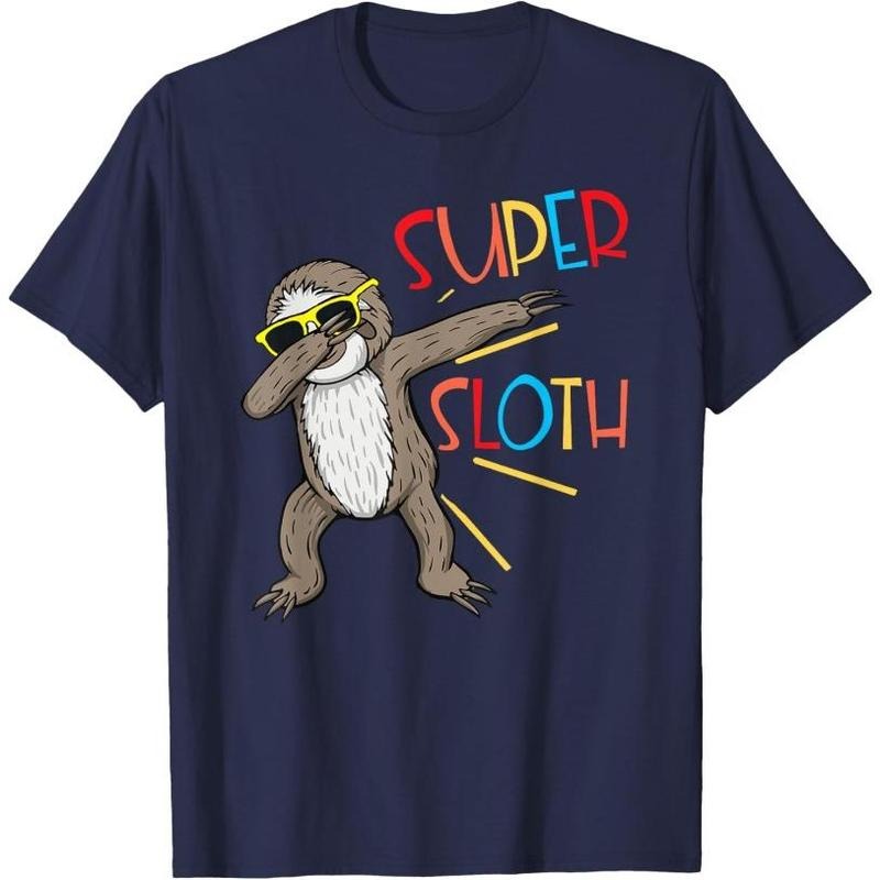 Funny Super Sloth Superhero Dabbing Dance Move Dab For Kids T-Shirt Made in USA Hoodie, Sweatshirt | TeeBloomCo.com