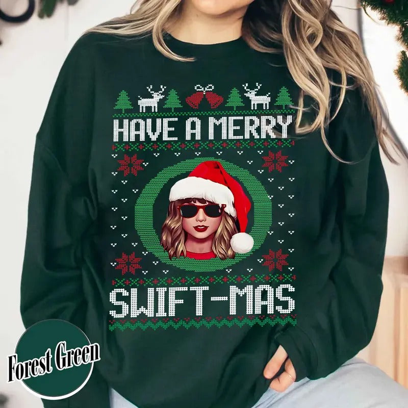 Funny Swiftie Christmas Sweatshirt Tshirt, Merry Swiftie Shirt, Merry Christmas Shirt, Ugly Christmas Shirt, Swiftie...