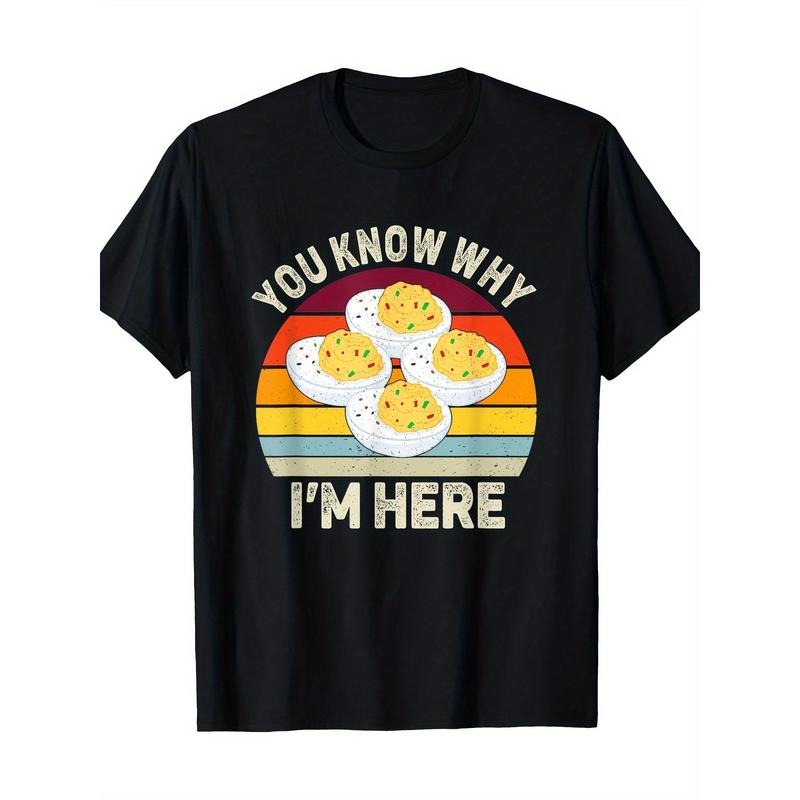 Funny Thanksgiving Deviled Eggs You Know Why I'm Here 100% Cotton T-Shirt made in usa Hoodie, Sweatshirt | TeeBloomCo.com