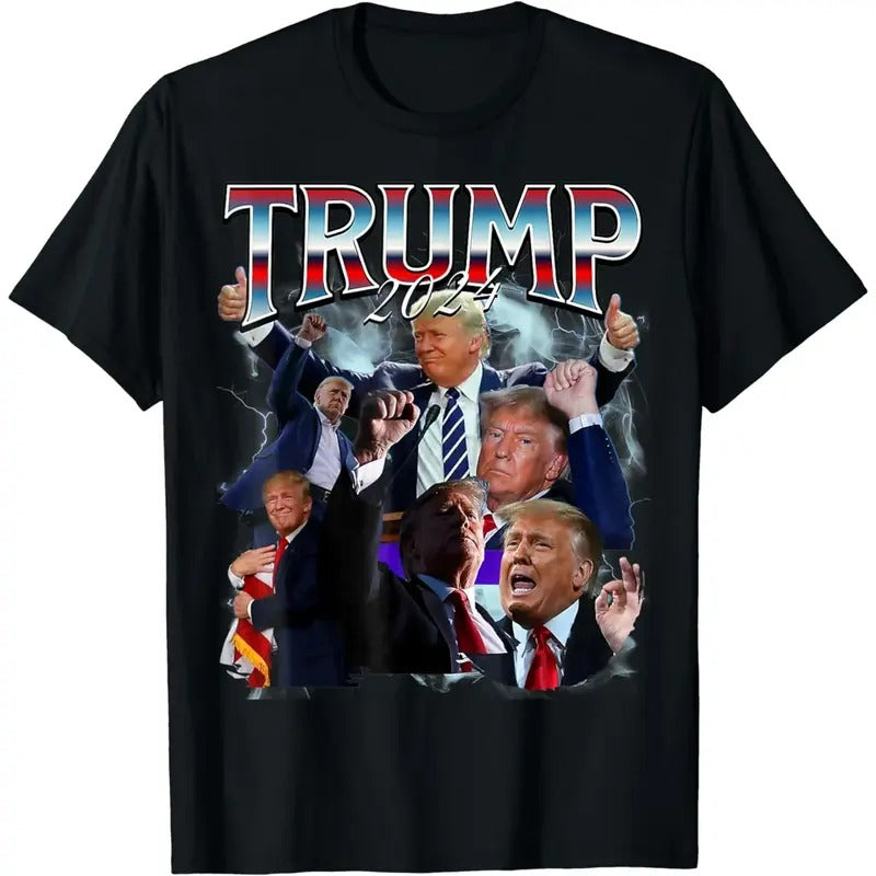Funny Trump 2024 90s Trendy T-shirt, Gift For Fan T-Shirt, Unisex Cotton For Men Women Hoodie, Sweatshirt | TeeBloomCo.com