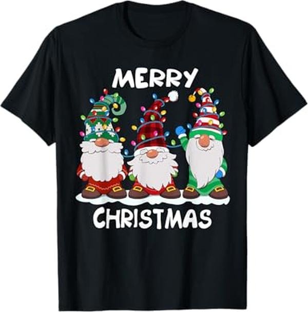 Funny Xmas Men Women Family T-Shirt, Merry Christmas Gnomes Xmas Family Men Women T-Shirt