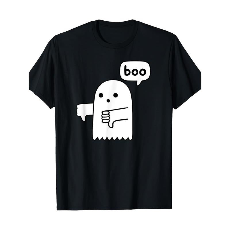 Funny thumb down Ghost Scream Boo Disapproves T-shirt -100% Cotton Made in USA Hoodie, Sweatshirt | TeeBloomCo.com