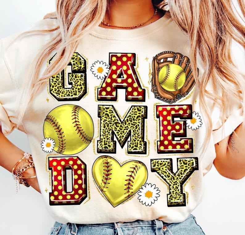 Game Day Softball Mama tshirt, Coquette T-Shirt, Retro Softball T-Shirt Hoodie, Sweatshirt | TeeBloomCo.com