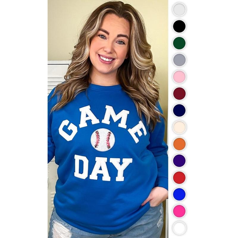Game Day Sparkle Baseball Adult Sweatshirt T-Shirts, Hoodie | TeeBloomCo.com