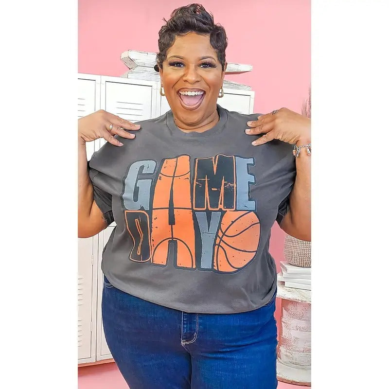 Game Day Stacked Basketball Shirt Hoodie, Sweatshirt | TeeBloomCo.com