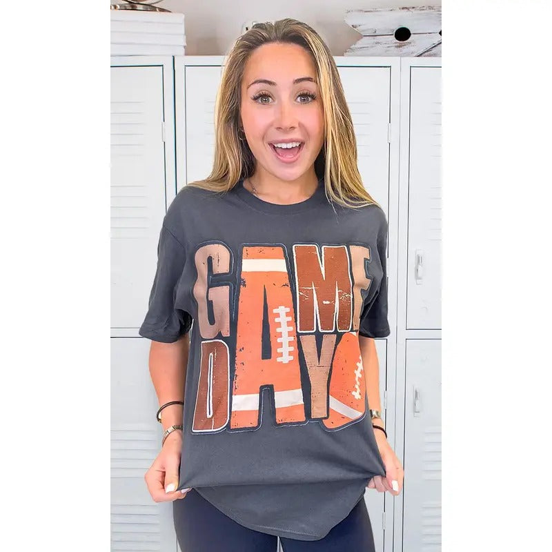 Game Day Stacked Football Shirt Hoodie, Sweatshirt | TeeBloomCo.com