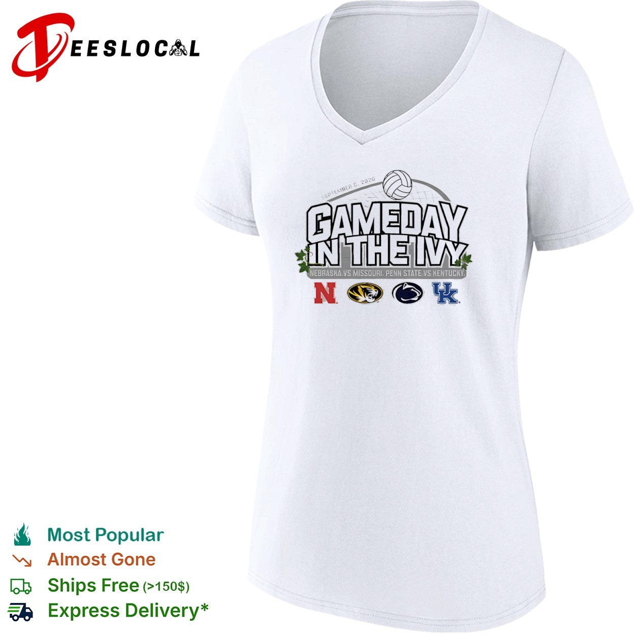 Gameday in the Ivy Nebraska Missouri Penn State Kentucky volleyball net September 6 2026 shirt