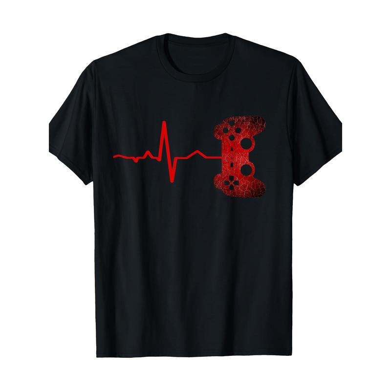 Gamer Heartbeat Video Games Gaming Boys Teens Men T-Shirt - made in usa Hoodie, Sweatshirt | TeeBloomCo.com