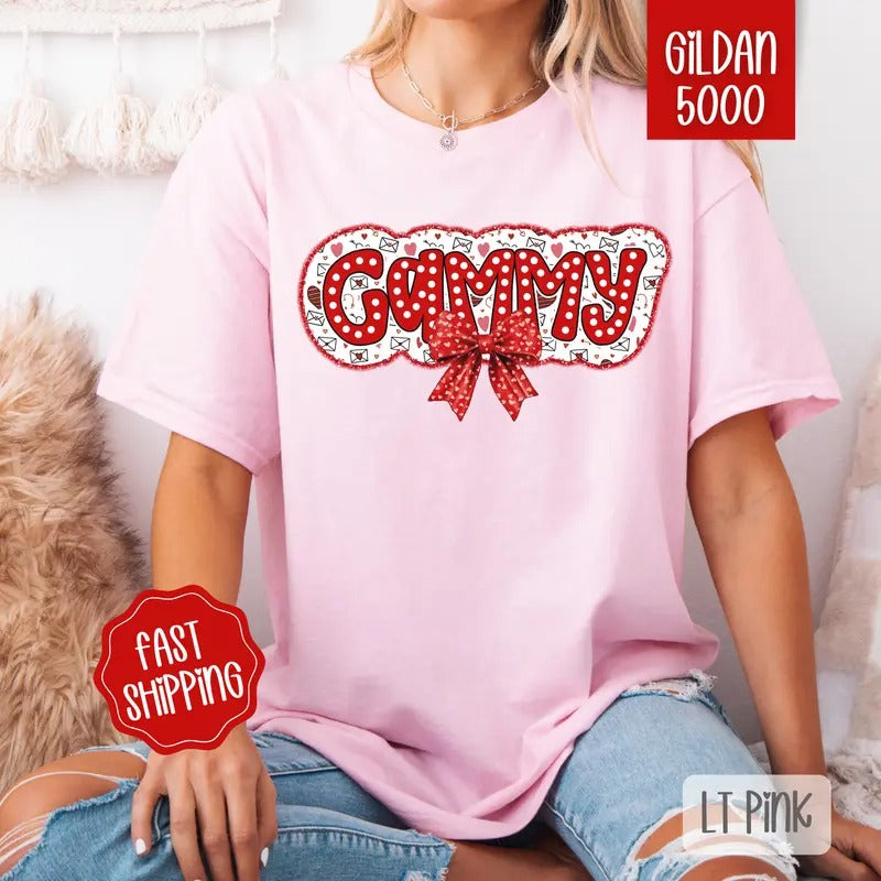 Gammy Valentine Shirt Gildan, Valentine's Day Women's Tee, Cute Women's Tshirt Plus Sizes Hoodie, Sweatshirt | TeeBloomCo.com