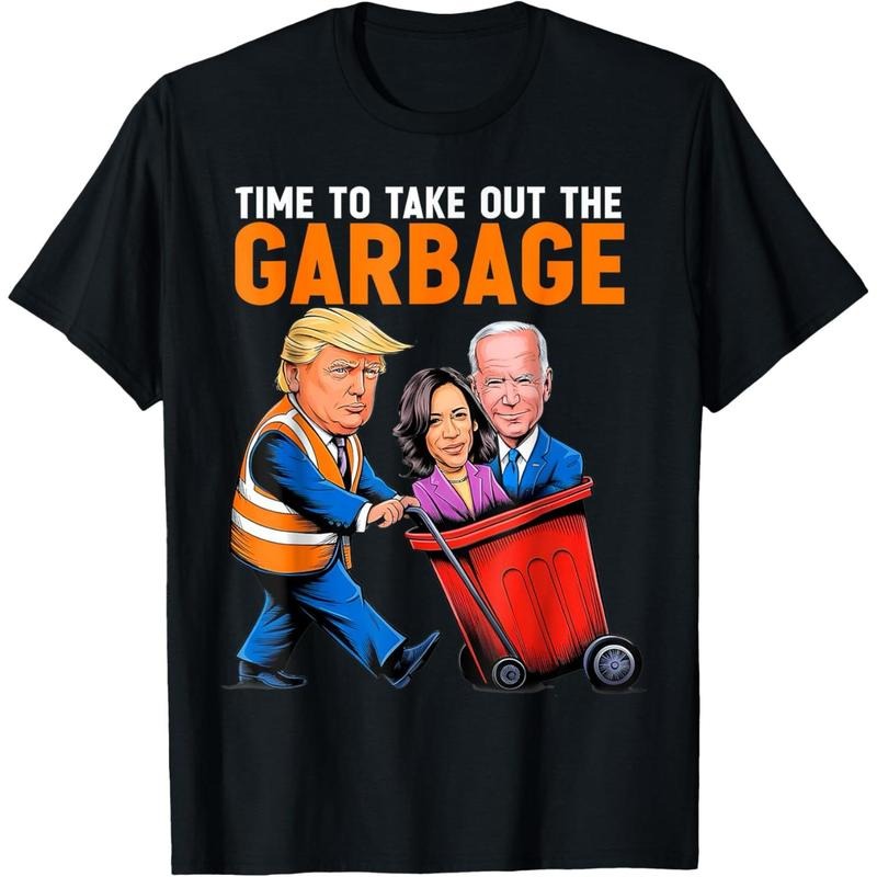 Garbage for Trump 2024 Funny Time to take out Garbage Biden T-Shirt made in usa Hoodie, Sweatshirt | TeeBloomCo.com