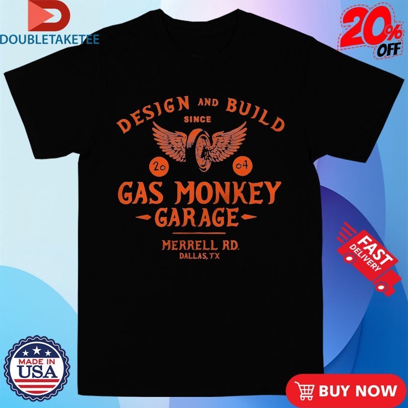 Gas Monkey Garage Design And Build Merrell RD Dallas TX Flying Monkey Shirts
