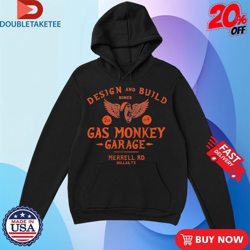 Gas Monkey Garage Design And Build Merrell RD Dallas TX Flying Monkey Shirts