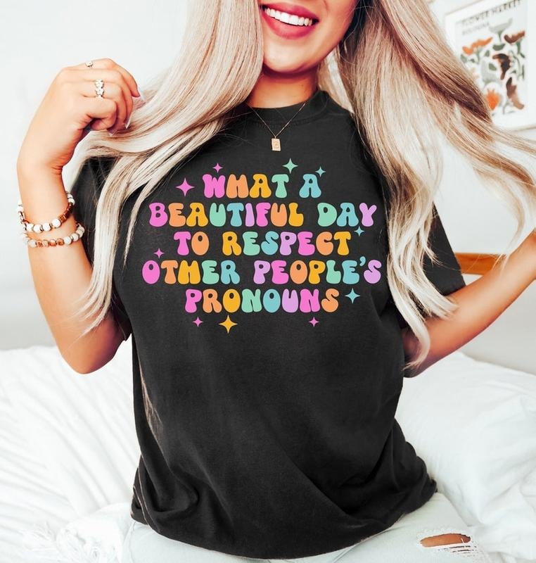 Gay Pride Shirt, LGBTQ Shirt, LGBTQ Support Shirt, Pronouns Shirt, LGBTQ Ally T shirt, Pride Month Tshirt, Rainbow Shirt,...