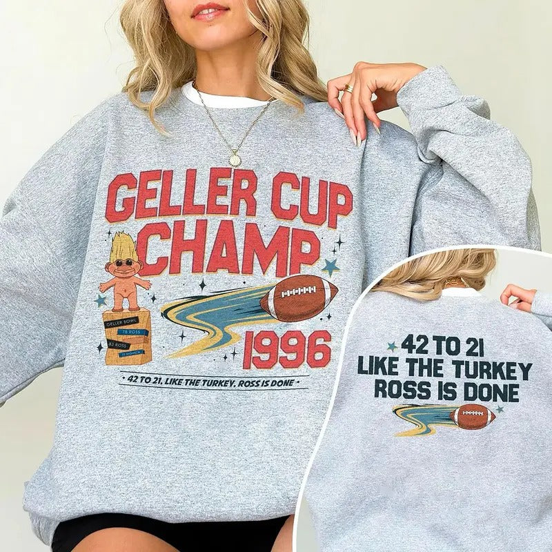 Geller Bowl Friendsgiving Shirt, Friends Thanksgiving Sweatshirt, Geller Cup The One With The Football Shirt, Funny...