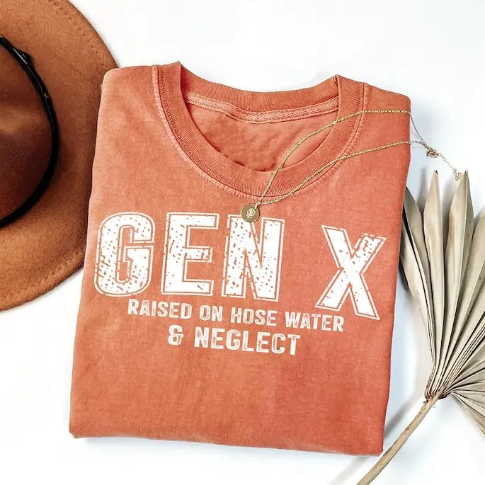 Gen X Sweatshirt, Gen X Raised On Hose Water and Neglect Sweatshirt, 80s Sweatshirt, Generation Sweatshirt, Funny Quotes...