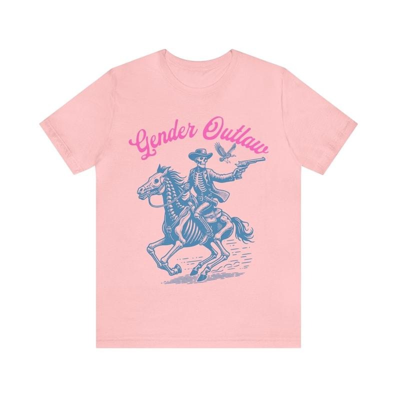 Gender outlaw shirt | subtle trans pride | transgender clothing | trans cowboy | gift for transgender | nonbinary | trans...