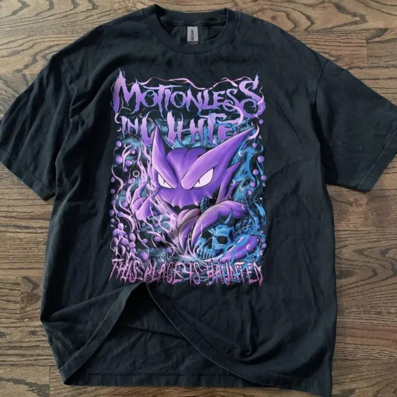 Gengar This Place Is Haunted Unisex T Shirt Motionless In White Gengar Haunter Shirt Best Gift For Ghost Poison Fan,...