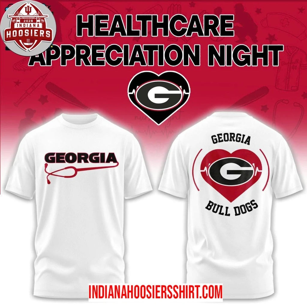 Georgia Bulldogs Healthcare Appreciation Night 2026 MLB Logo Two Sided Hoodie Shirts