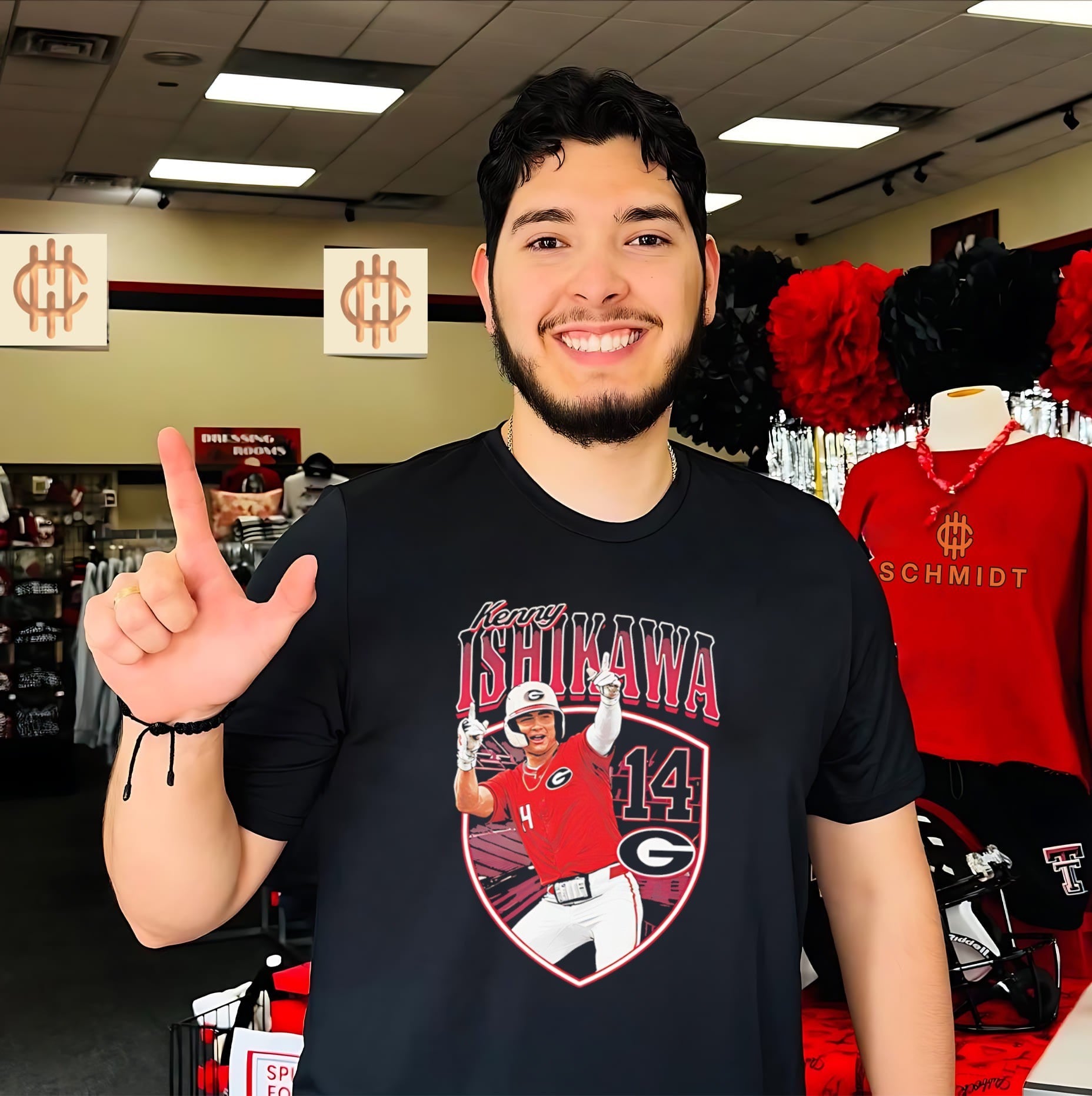 Georgia Bulldogs Kenny Ishikawa portrait shirt