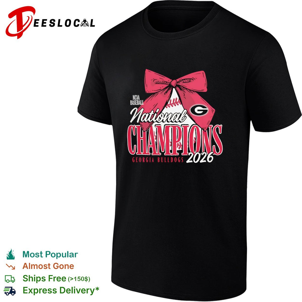 Georgia Bulldogs NCAA Baseball National Champions 2026 Bow Logo shirt