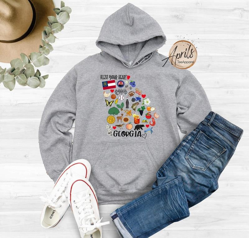Georgia Sweatshirt, Georgia Hoodie, Gift For Women T-Shirts | TeeBloomCo.com