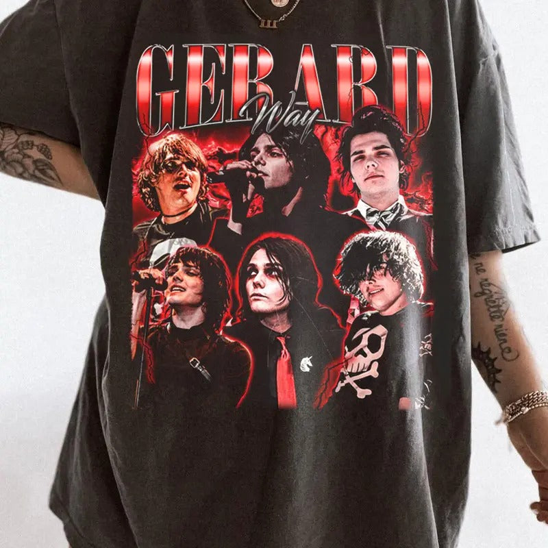 Gerard Way Vintage Ver 2 Tshirt Sweatshirt Hoodie, My Chemical Romance Shirt, Mother Day Gifts | TeeBloomCo.com