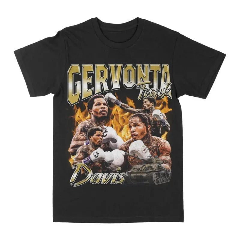 Gervonta "Tank" Davis Graphic Tee T-Shirt - Vintage Bootleg Menswear Top Hoodie, Sweatshirt | TeeBloomCo.com
