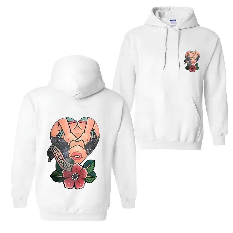 Get A Grip 2 Side Printed T-shirt Sweatshirt Hoodie, Naughty Clothes Men, Comfort Errands, Cotton Fabric Menswear,...