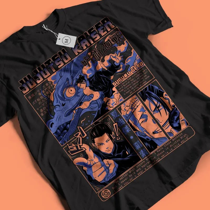 Geto Anime Manga Shirt, Jujuuutsu Kaisen Anime Shirt Anime Lovers Shirt Round Neck Cotton Hoodie, Sweatshirt | TeeBloomCo.com
