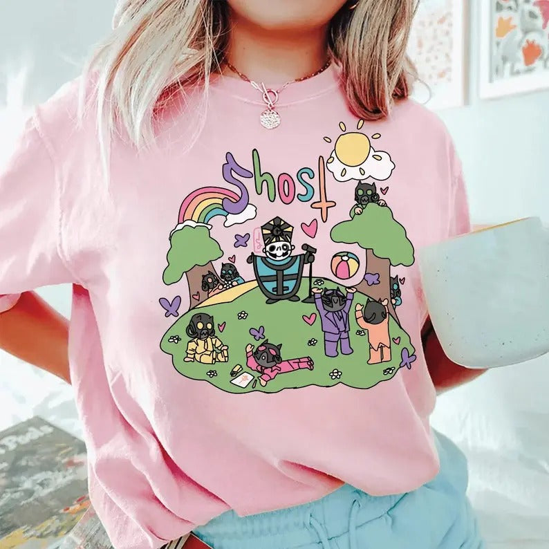 Ghost Band Shirt Rainbow Ghost Unisex T-shirt Album Cotton Apparel Hoodie, Sweatshirt | TeeBloomCo.com