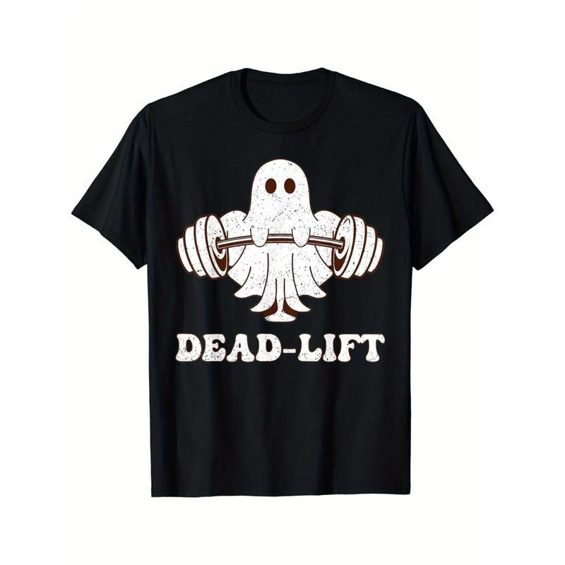 Ghost Dead Lift Groovy Fitness Spooky Funny Halloween Gym T-Shirt made in usa Hoodie, Sweatshirt | TeeBloomCo.com