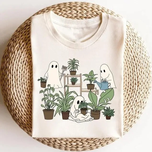 Ghost Plant Shirts Crazy Plant Lady TShirt, Ghost Plant Lady, Halloween Plants ,Ghost Plant Lady, Ghost Plant  T-shirt,...