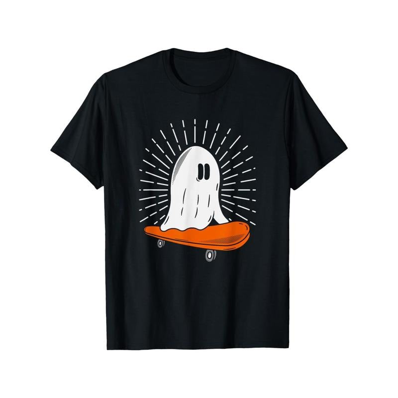 Ghost skateboard Lazy Halloween costume Funny skateboard T-shirt Made in USA Hoodie, Sweatshirt | TeeBloomCo.com