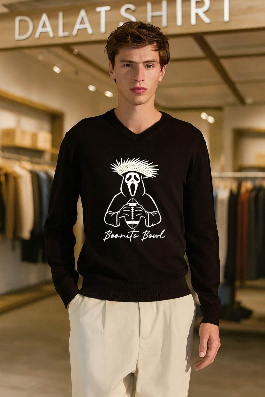 Ghostface Scream Boo-nito Bowl Straw Hat Football shirt