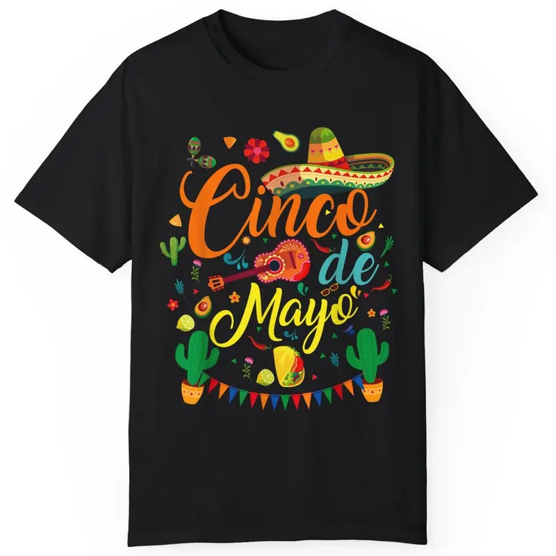 Gildan Funny Mexican Shirt - Party 5 De Mayo Men Women Casual Crew Neck Medium 100% Cotton 100% Ethical Cotton