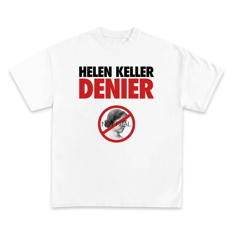 Gildan Helen Keller Denier T Shirt Funny Offensive Out of Pocket Gen Z Dank Meme Humor Tee Unisex Heavy Cotton Classic...