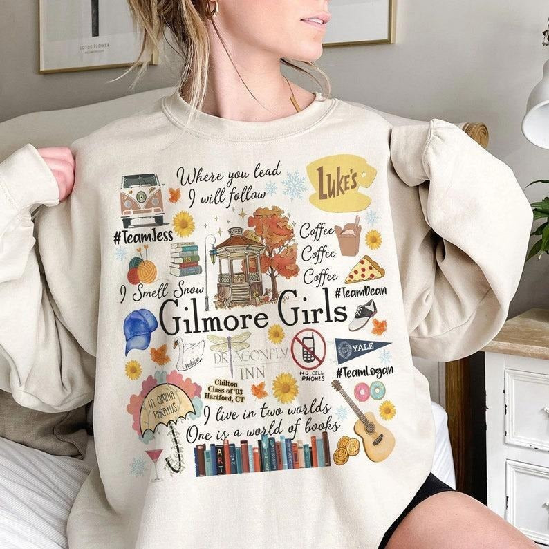 Gilmore Girl T- Shirt, Stars Hollow Connecticut Shirt, Lukes coffee tee, Retro Luke's Diner, Tv Show, Where You Lead I...