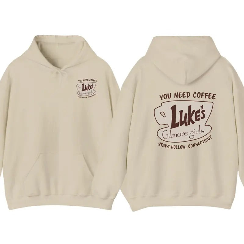 Gilmore Girls Luke's You Need Coffee Stars Hoodie, Stars Hollows shirt, Tv Show Gifts hoodie Sweatshirt | TeeBloomCo.com