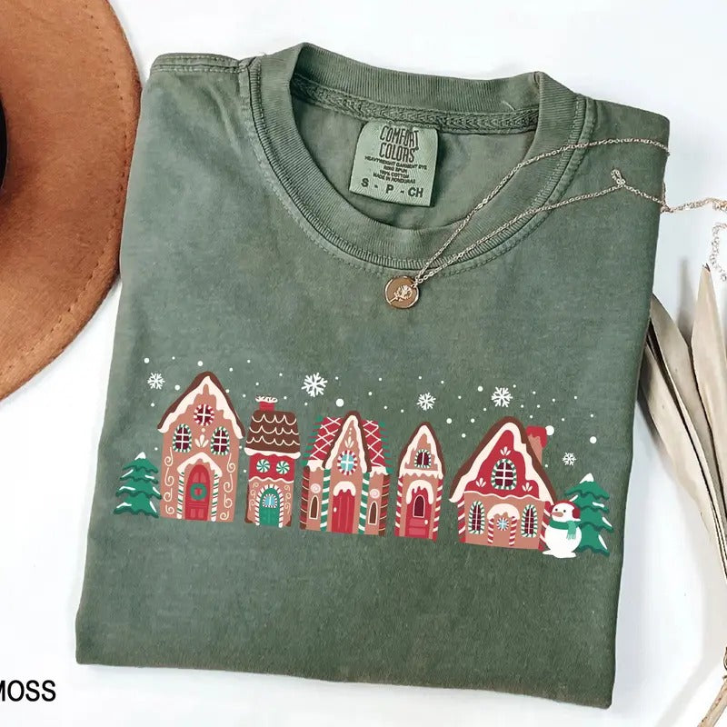 Gingerbread Christmas Houses Shirt, Gingerbread shirt, Funny Christmas shirt, Christmas Family Shirt Hoodie, Sweatshirt