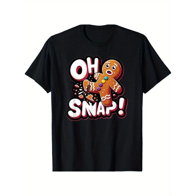 Gingerbread Man Cookie Oh Snap Funny Christmas T-Shirt made in usa Hoodie, Sweatshirt | TeeBloomCo.com