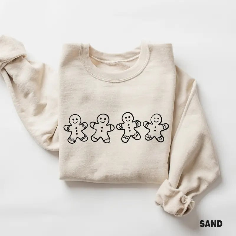 Gingerbread Sweatshirt, Cute Christmas Sweatshirt, Gingerbread Man Shirt, Gingerbread Cookies Shirt, Merry Christmas...