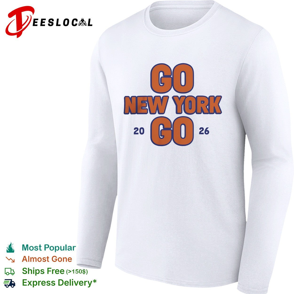 Go New York Go 20 26 New York Knicks Basketball NBA Team Sports shirt