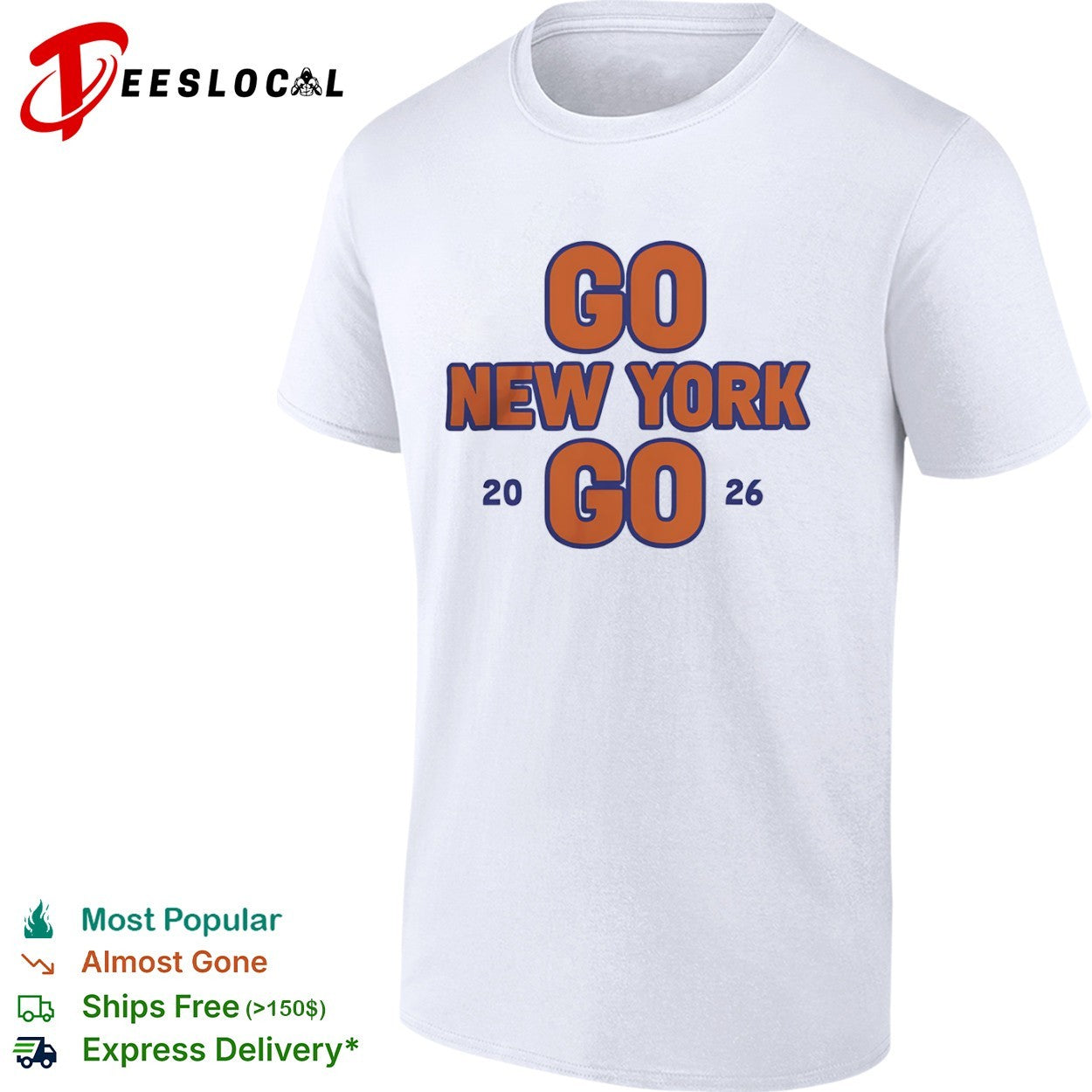 Go New York Go 20 26 New York Knicks Basketball NBA Team Sports shirt