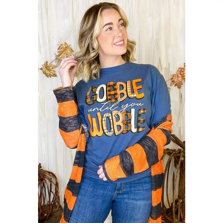 Gobble Until You Wobble Fall T-Shirt Hoodie, Sweatshirt | TeeBloomCo.com