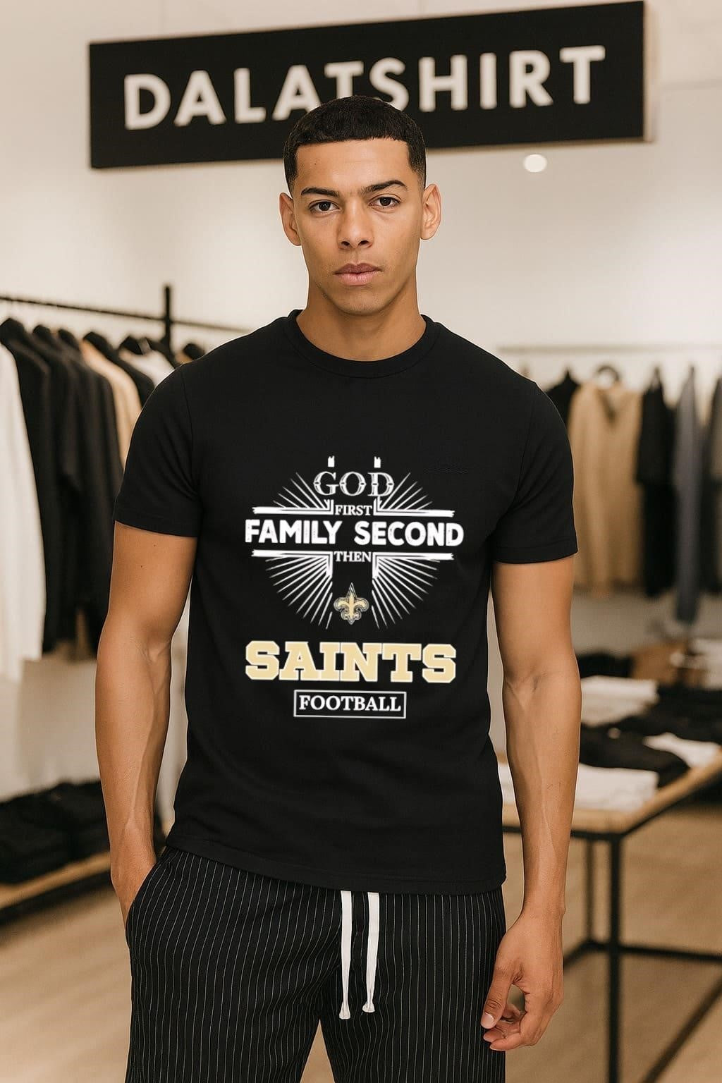 God First Family Second Then Saints Football shirt