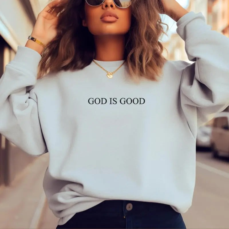 God Is Good Sweatshirt, Jesus is King Sweatshirt, God's Grace Sweatshirt Fit Womenswear Fitted Printed Unisex Lady...